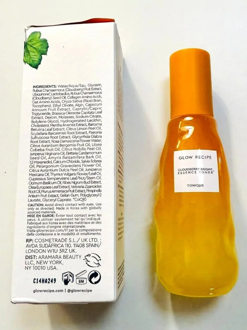 Glow Recipe Cloudberry Bright Essence Toner 75ml For Radiant Skin Hydrating